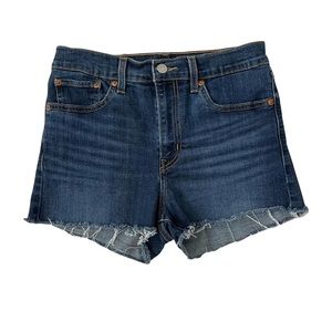 Levi high-rise cut off jean shorts